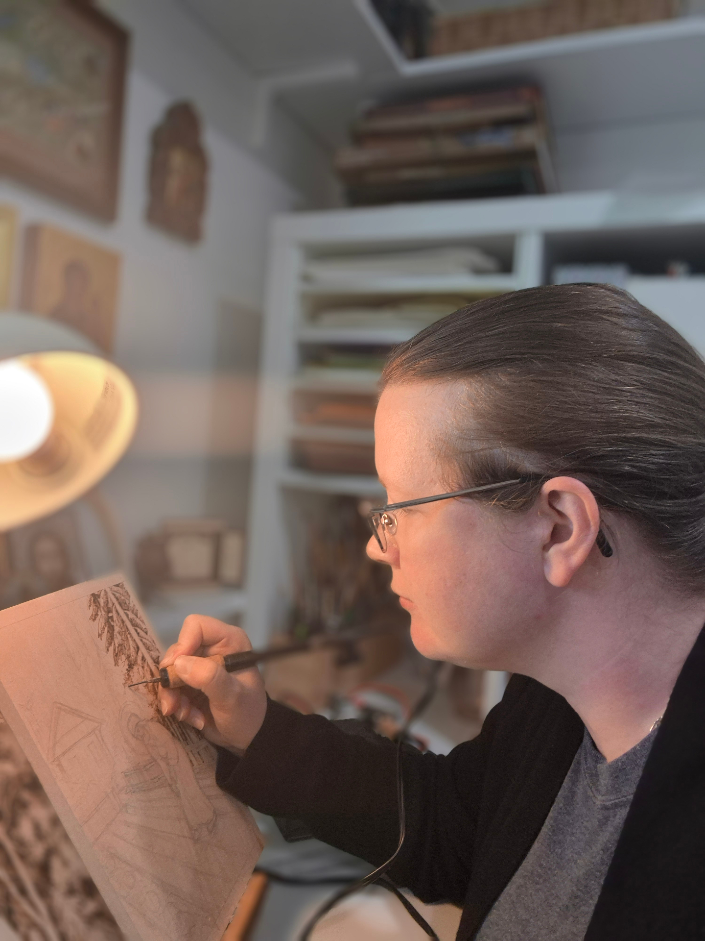 Anna Dankova in the studio